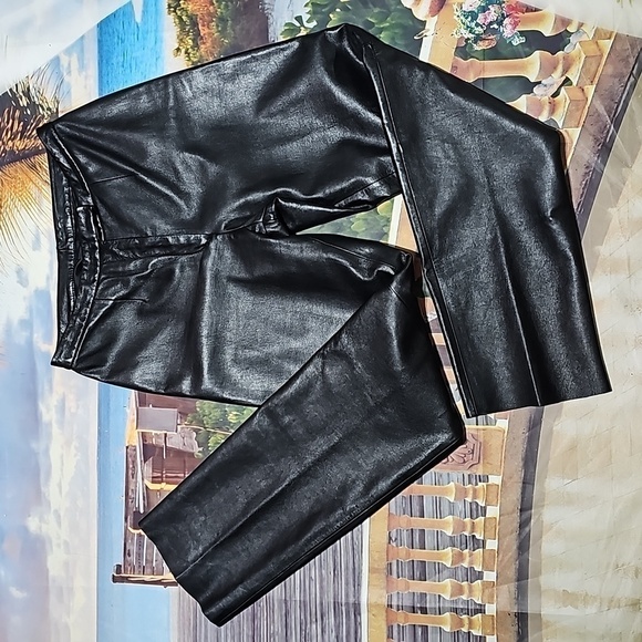 JLC New York Black Leather Pants Size 6 - Picture 1 of 6